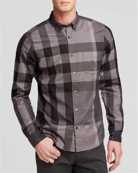 burberry button down mens|burberry button down shirt men.